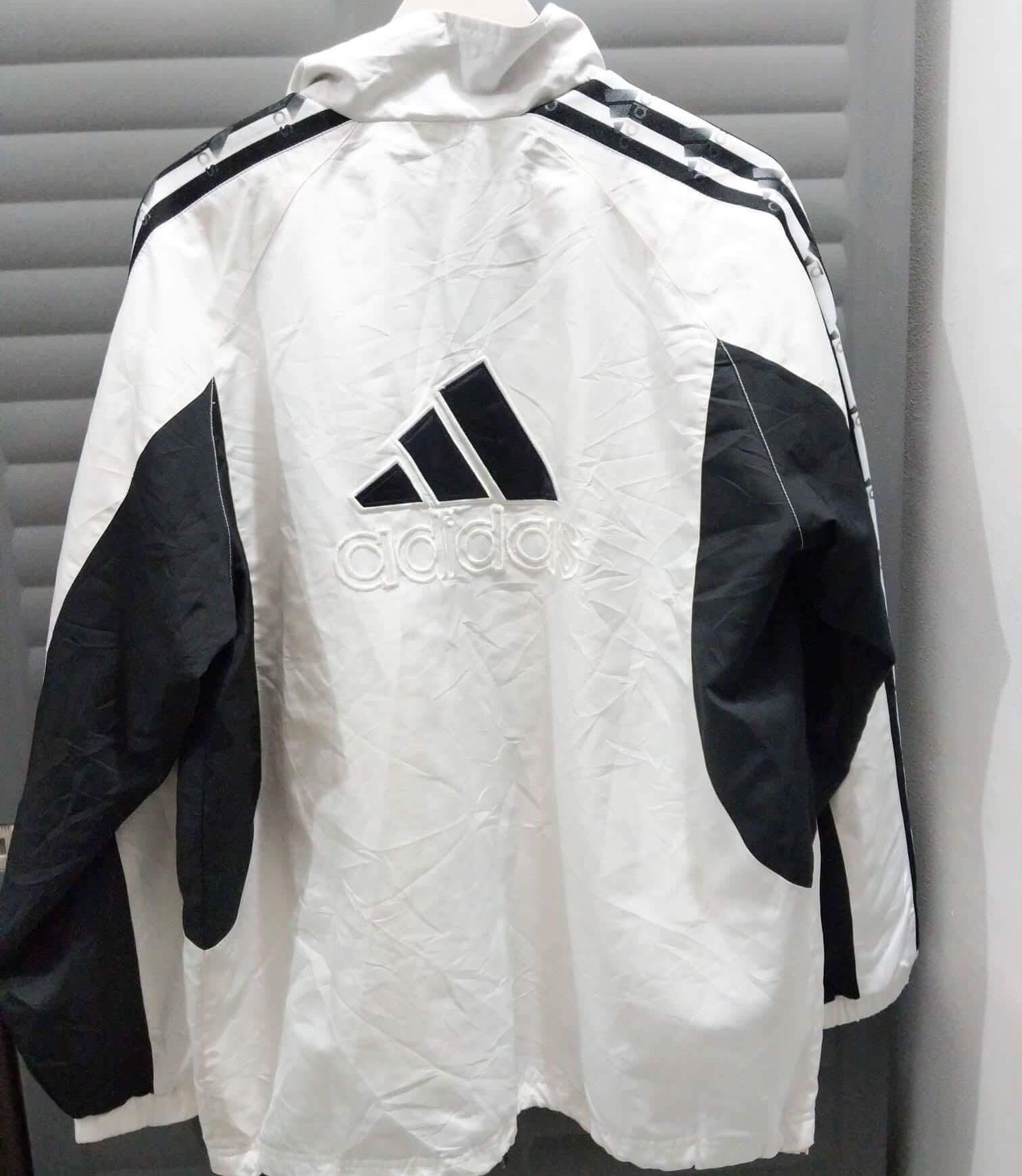 vintage 80s adidas hip hop run dmc hoodie oversized puffer track bomber jacket