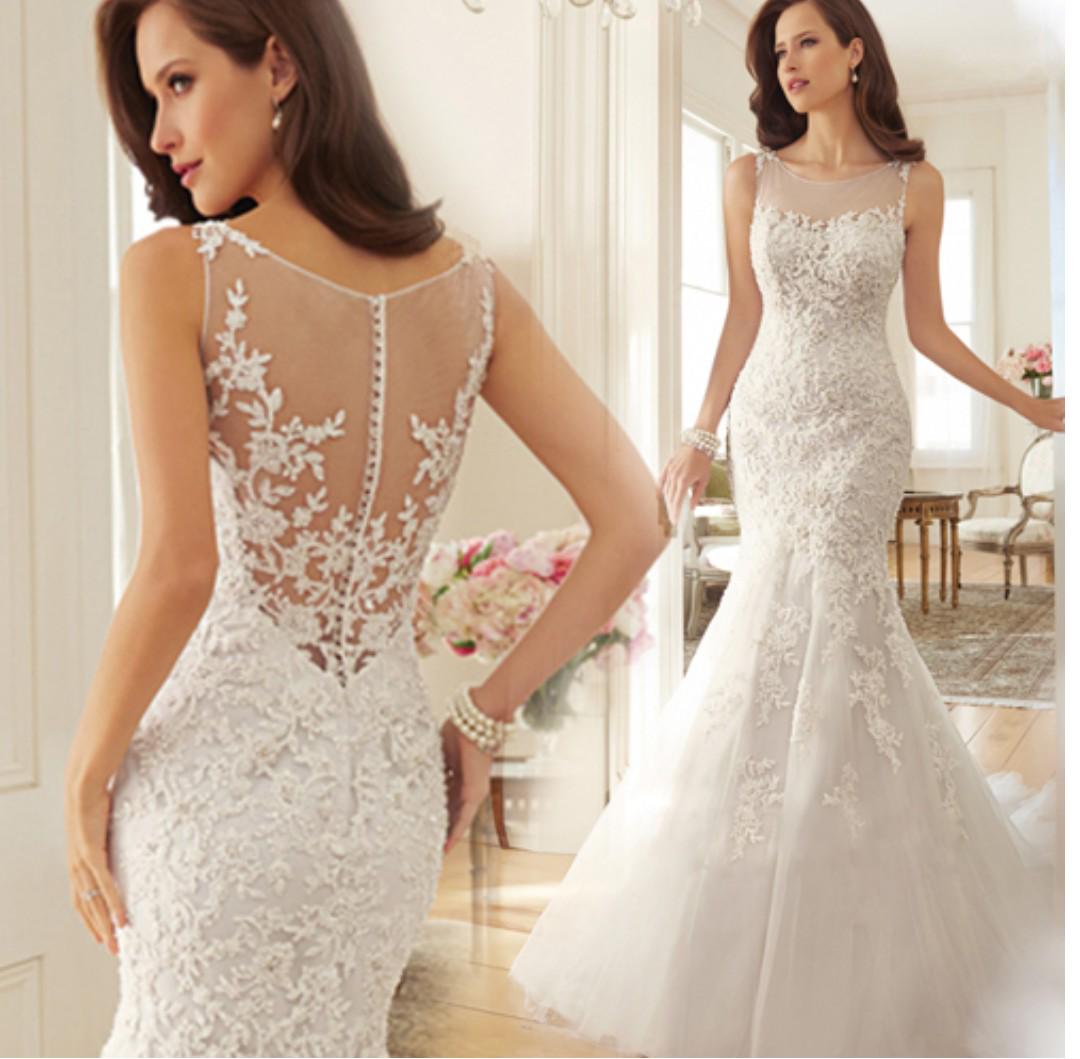 White fishtail wedding dress clearance