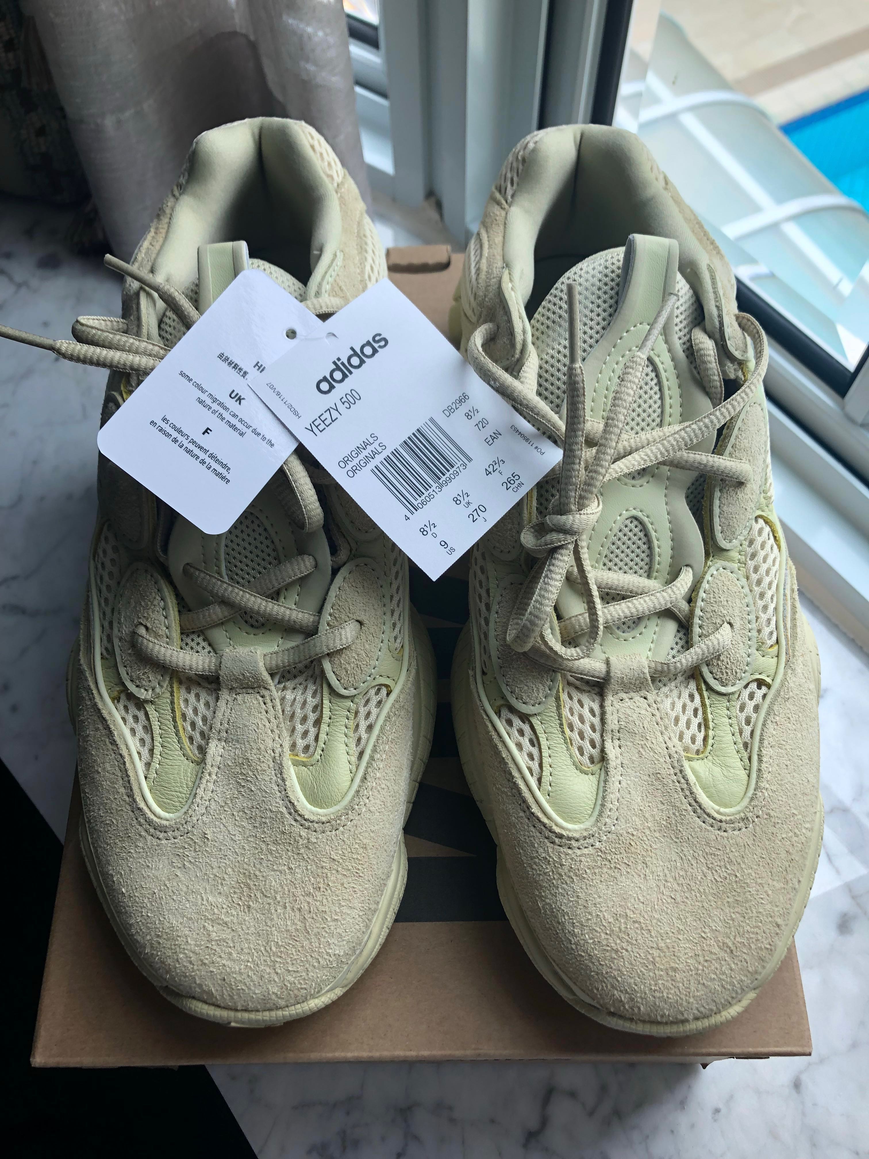 Yeezy 500 Supermoon Yellow US9, Men's Fashion, Footwear, Sneakers ...