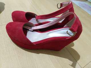Sepatu wedges 10 cm size 40
