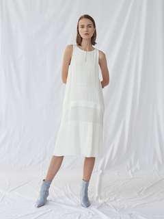 Collate the label silk panelled sleeveless dress