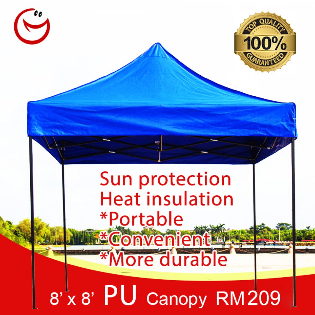 8x8 Pu Fabric Canopy Tent Khemah Kanopi Wedding Event Party Pasar Malam Kenduri Jamuan 10 Ready Stock Everything Else Others On Carousell