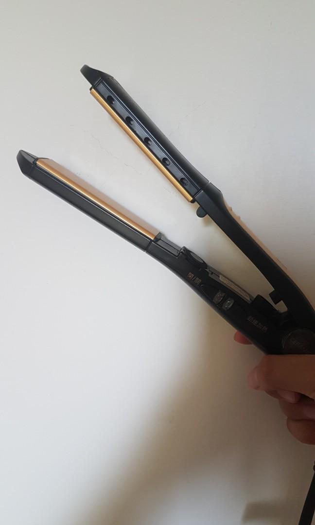 沙宣陶瓷温控乾湿两用直发夹 离子夹