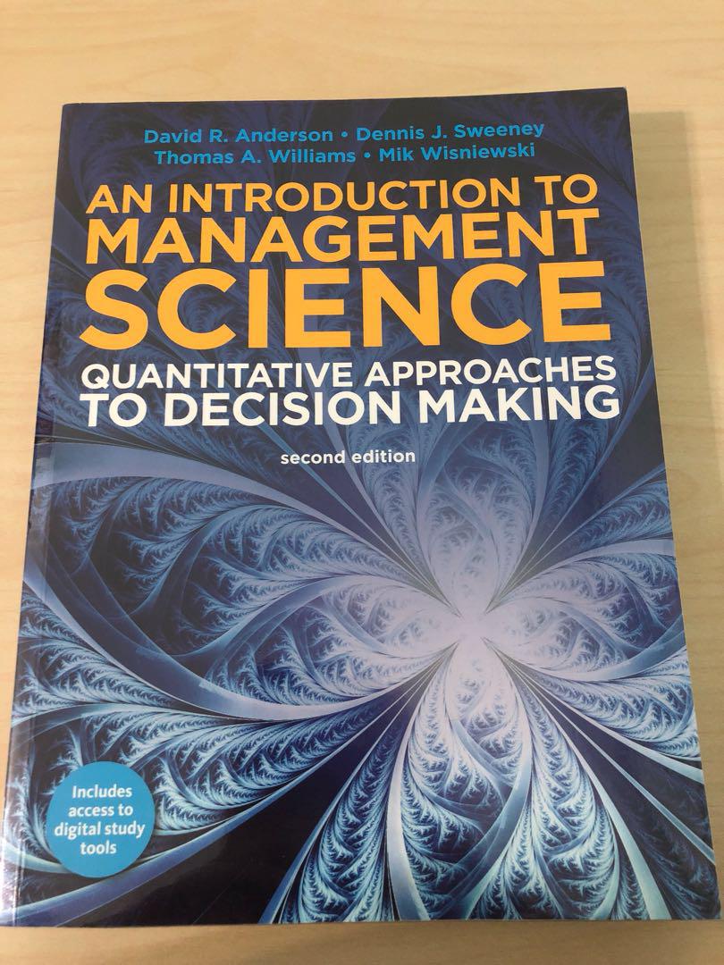 An Introduction To Management Science Quantitative Approaches To