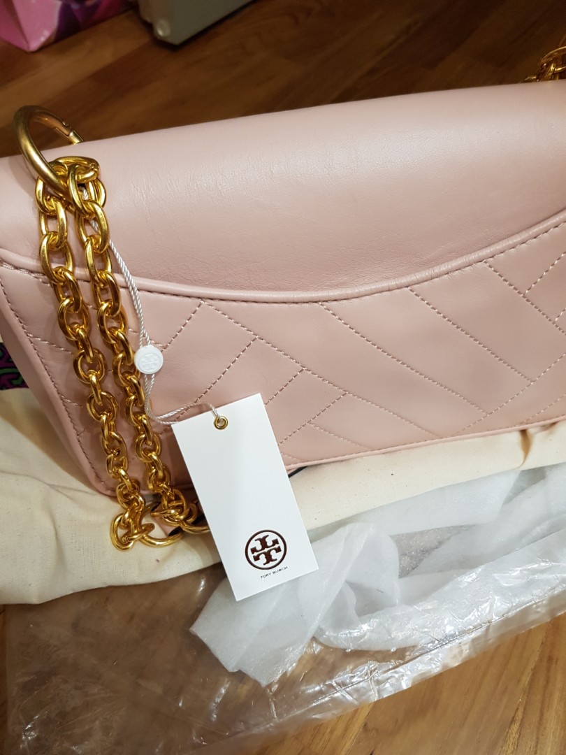 Authentic Tory Burch Alexa Shoulder Bag Dark Pink Quartz, Luxury, Bags &  Wallets on Carousell