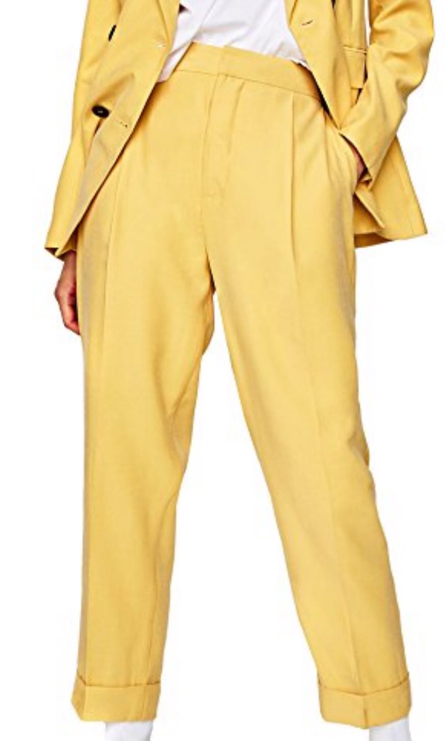 zara yellow trouser suit