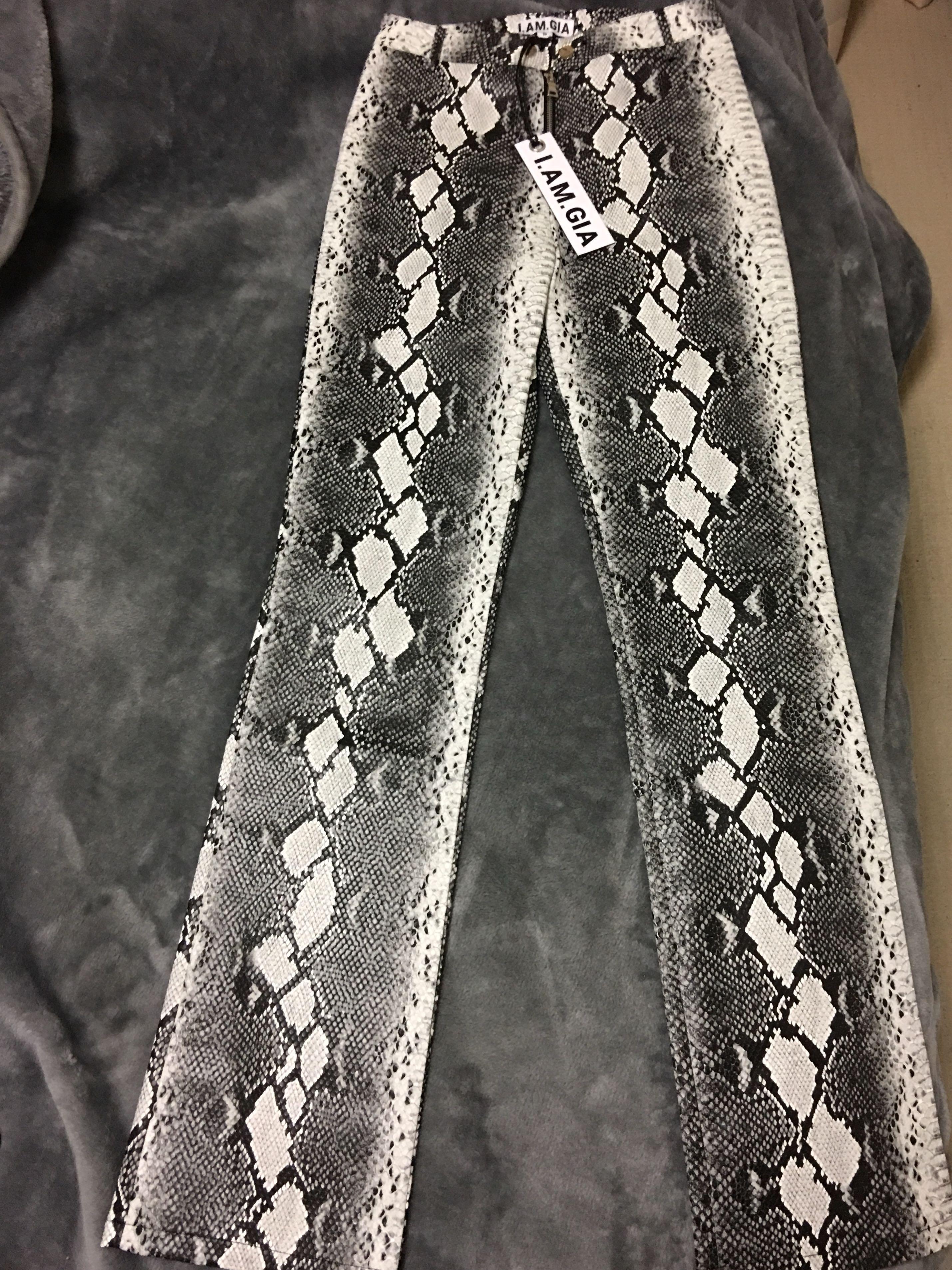 AM GIA BRANDY SNAKESKIN PANTS 