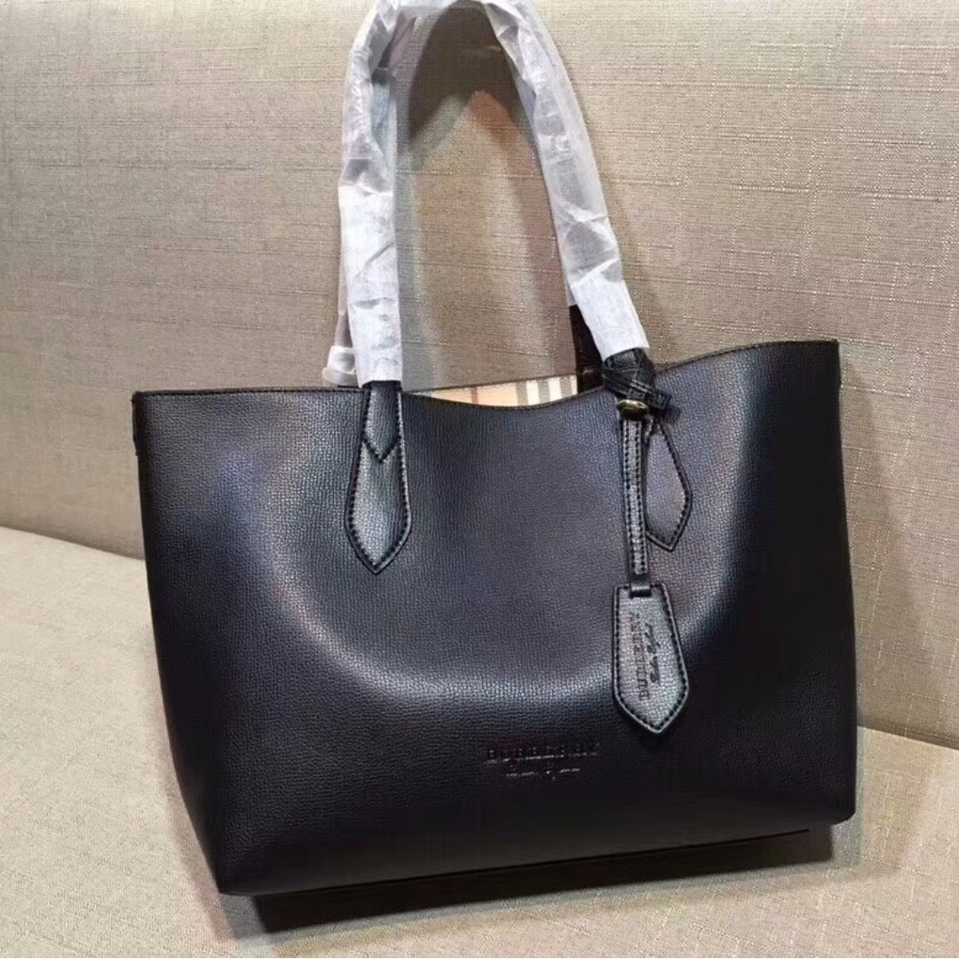 burberry black tote bag