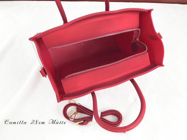 Camilla Handbag Slingbag Navy Blue (Category: Cross-body Bags) located in Quezon City. Submitted by everythingnewph (Listing ID 183034890, Image 3). Description: Details: FREEBIES: adjustable sling and plain dustbag made of high quality and ecofriendly Jelly material original material heavy and sturdy, non fading, and thick material zippered closure with gold and non-tarnish embellishments with adjustable and detachable sling Dimension: 28*25*9cm
