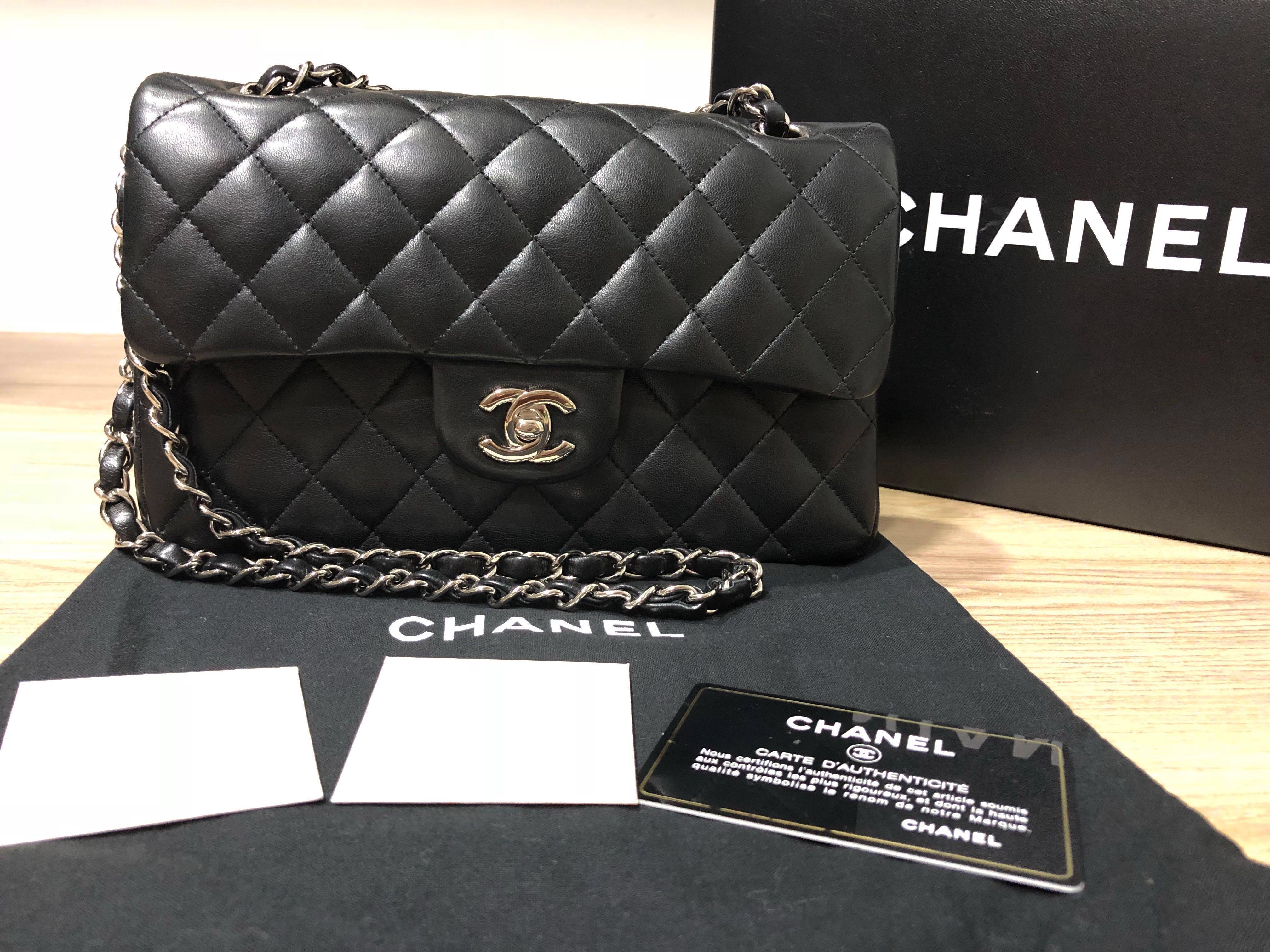 Chanel Classic Small Lambskin Shoulder Double Flap Bag, Luxury, Bags &  Wallets on Carousell