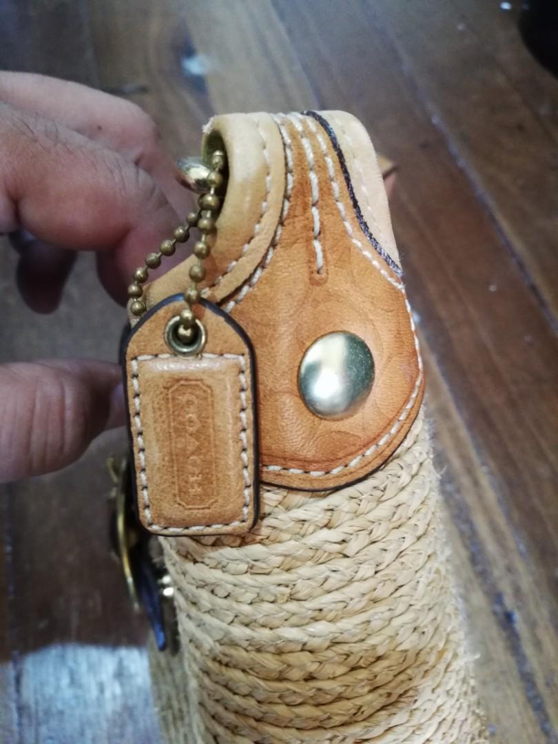 Coach raffia small hand bag, Women's Fashion, Bags & Wallets, Purses ...