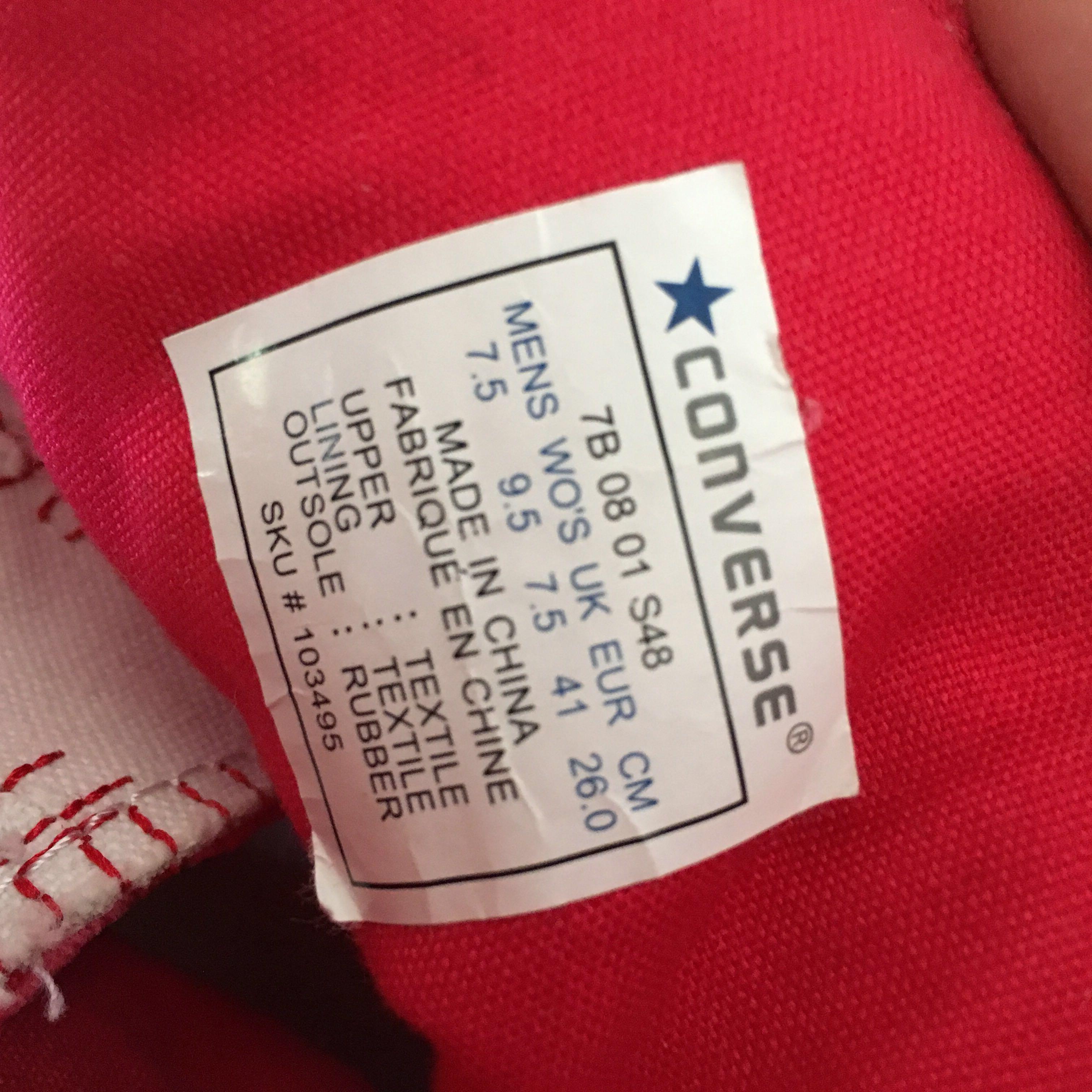 red converse size 9