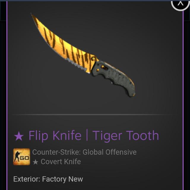 CSGO Butterfly Knife Fade & Flip Knife Tiger Tooth, Video Gaming