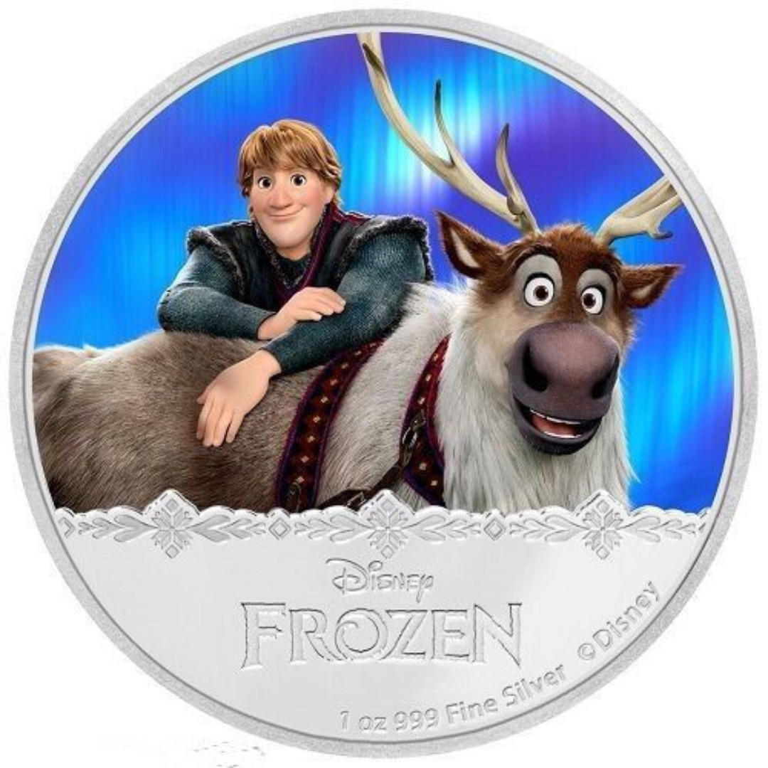 Disney Frozen Elsa Anna Characters Silver Plated Collectible Gift Coin ...