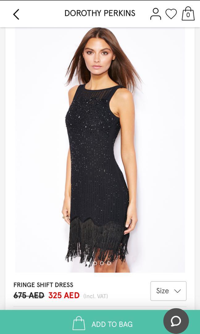 Dorothy Perkins Sequin Embellished Fringe Evening Swing Great