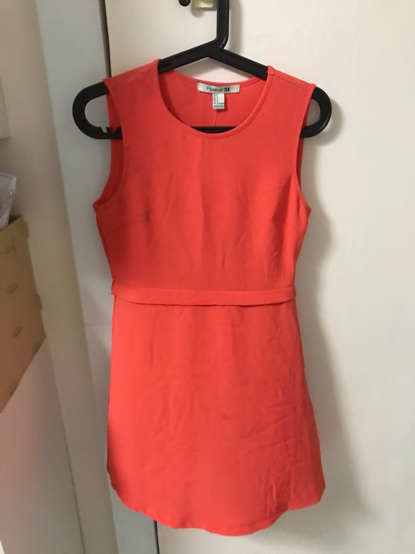 coral work dress