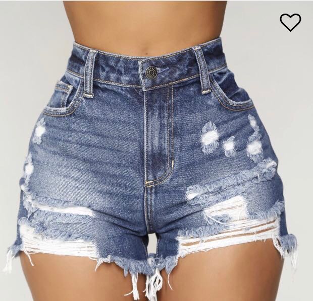 Ripped jean shorts fashion nova hot sale