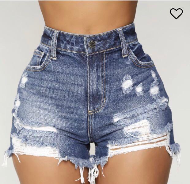 ripped jean shorts fashion nova