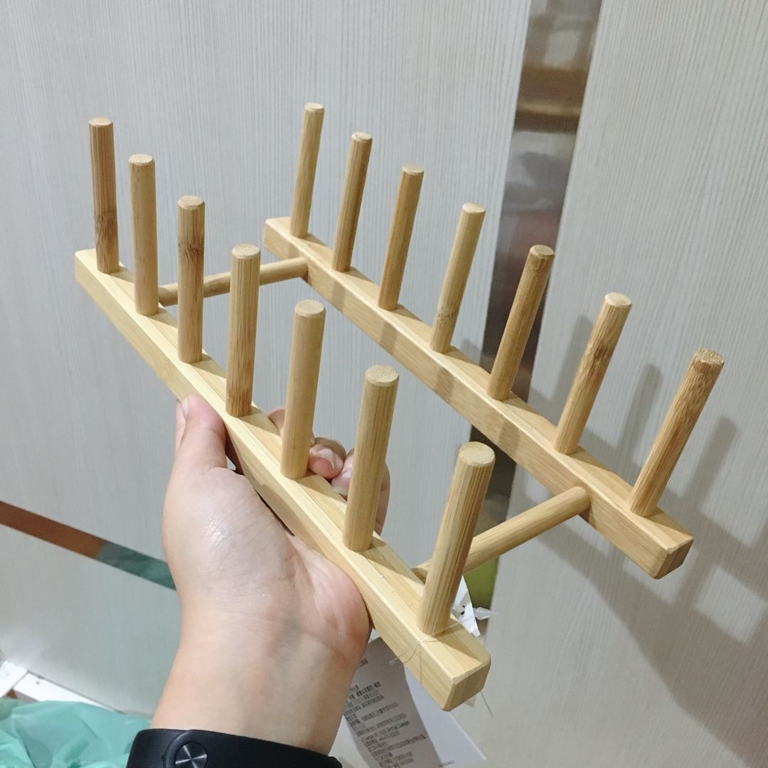 Ikea Otsbit 製盤架置物架木架眼影架 居家生活 居家收納在旋轉拍賣