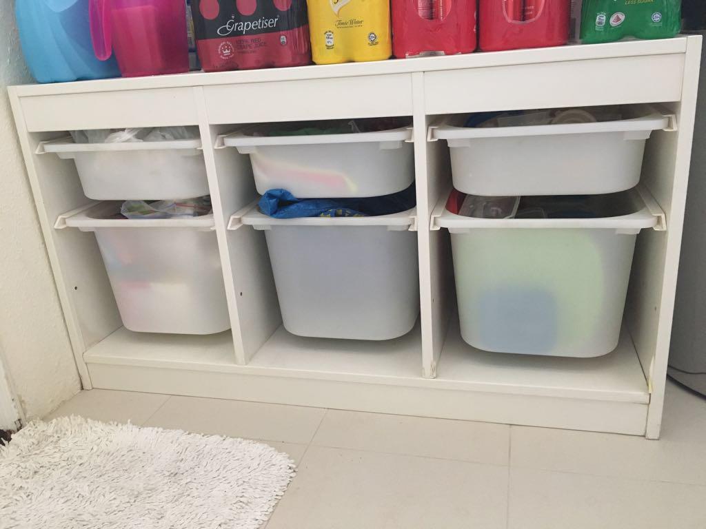 Ikea Storage Cupboard With Boxes Furniture Shelves Drawers On Carousell