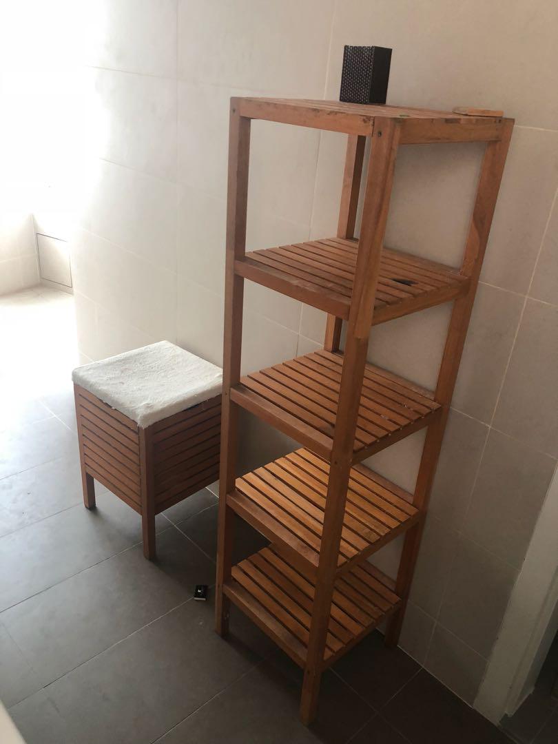 IKEA toilet shelfs and laundry, Furniture & Home Living, Furniture