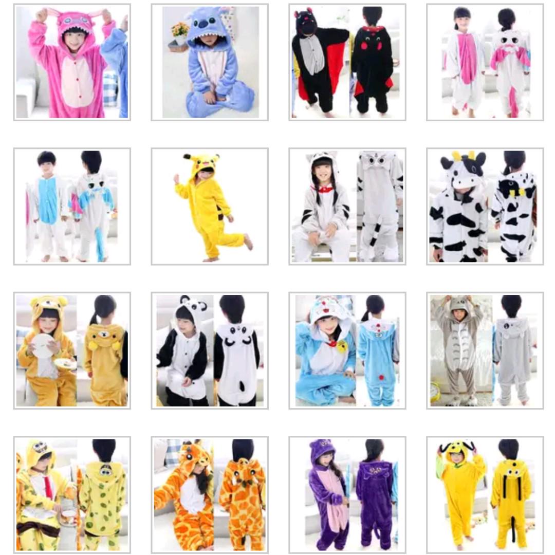 Kids Animals Cosplay Costume Shoses Not Included A B C D E F G H I