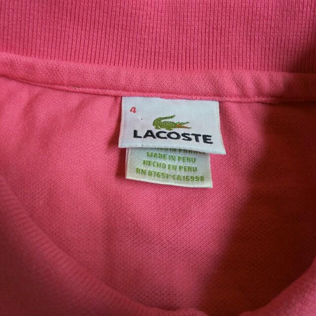 LACOSTE Polo Shirt made in PERU Size M 
