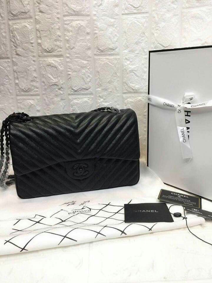 chanel black sling bag