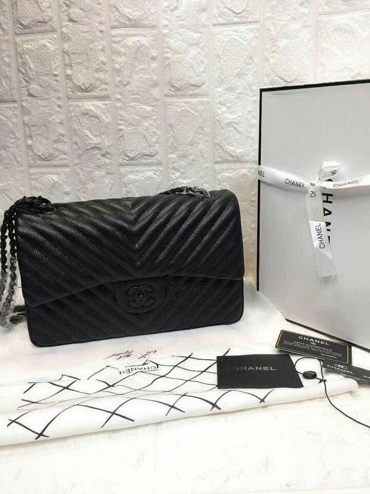 chanel black sling bag
