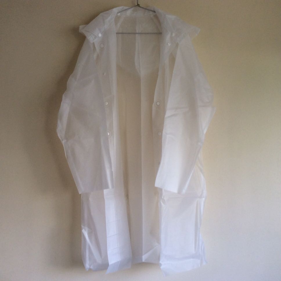 White cheap transparent raincoat