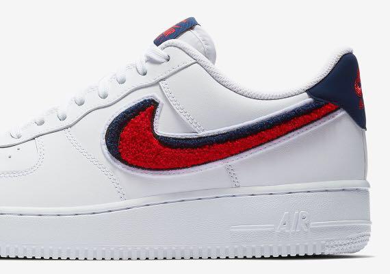 Air force 1 chenille swoosh sales on feet