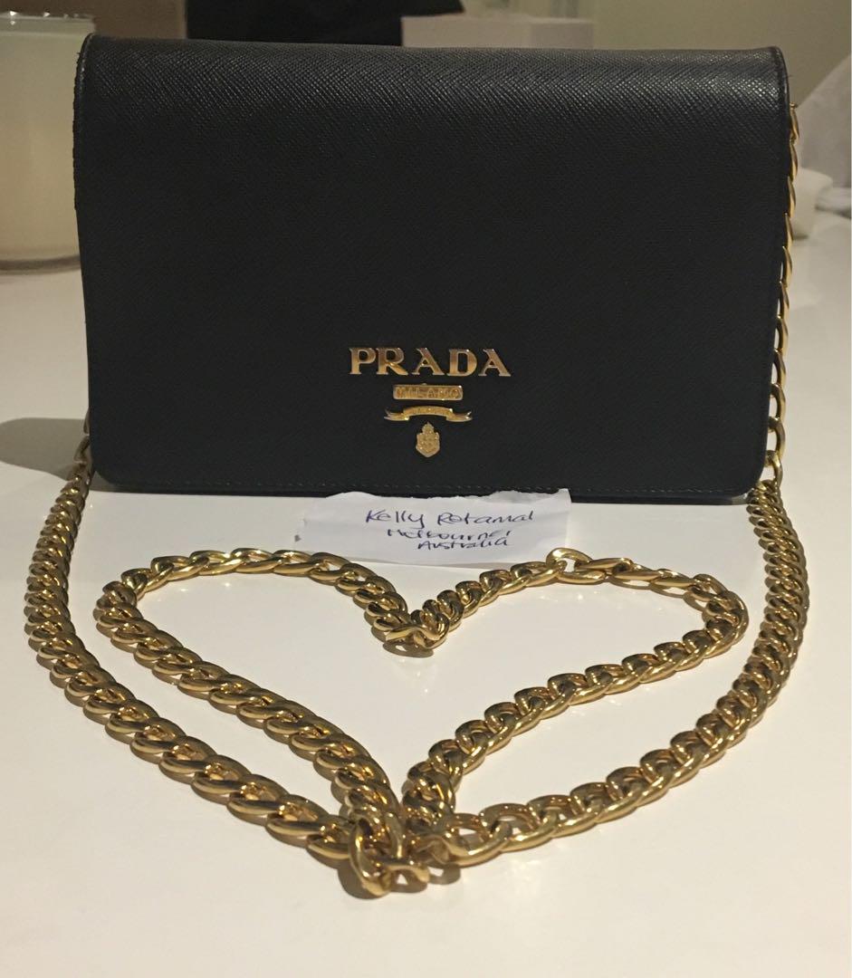Prada Black Bag With Gold Chain Shop, 57% OFF 