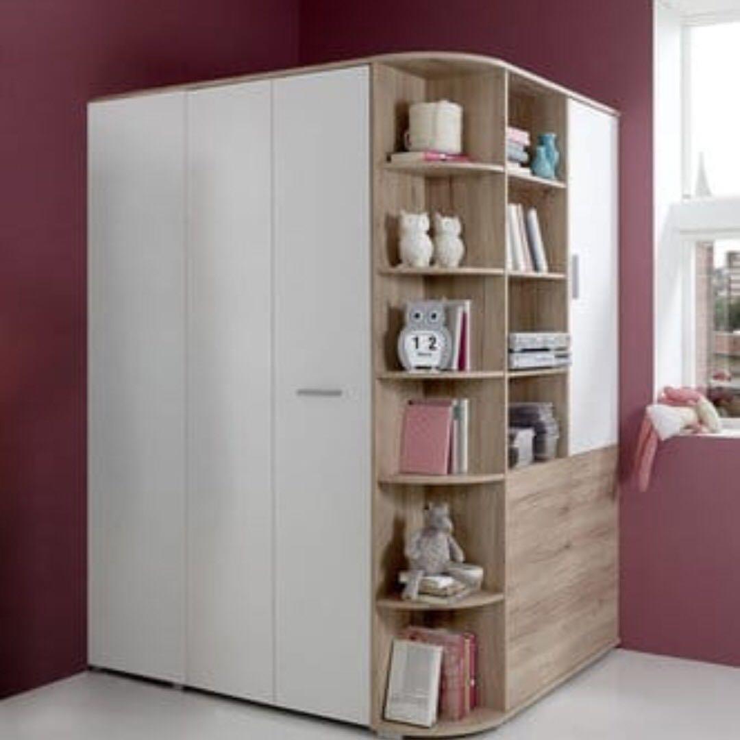 Ready Stock Walk In Corner Wardrobe Furniture Shelves