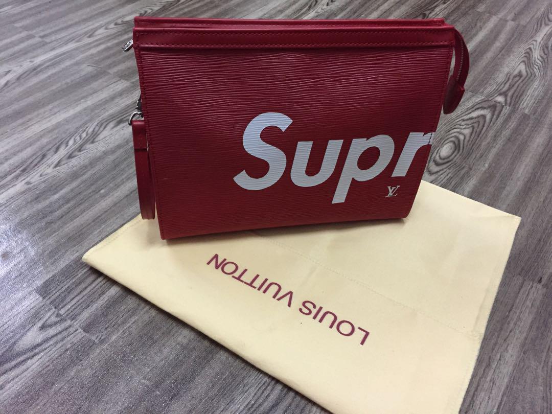 Supreme LV clutch bag Luxury Bags Wallets on Carousell