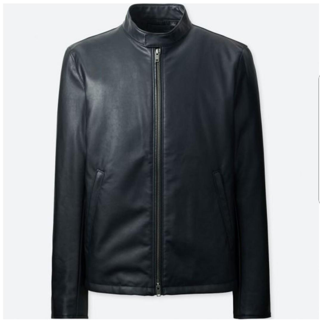 Faux leather jacket uniqlo discount