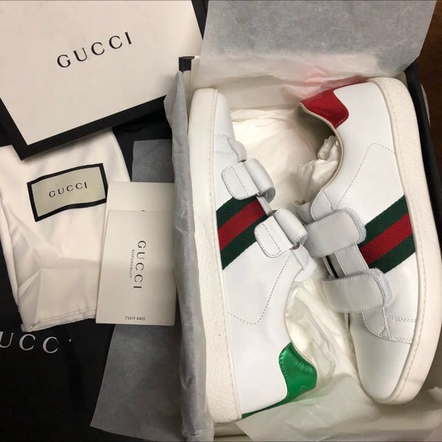 gucci velcro sneakers