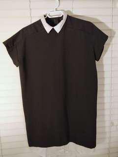 Zara oversized dress with cute collar