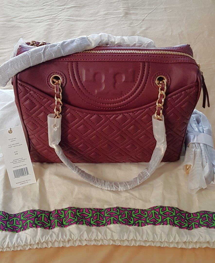 tory burch fleming burgundy
