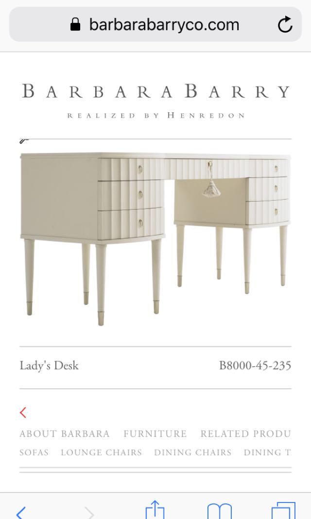Barbara Barry Lady S Desk Furniture Shelves Drawers On Carousell