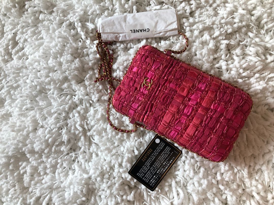 Chanel tweed clutch, Luxury, Bags & Wallets on Carousell