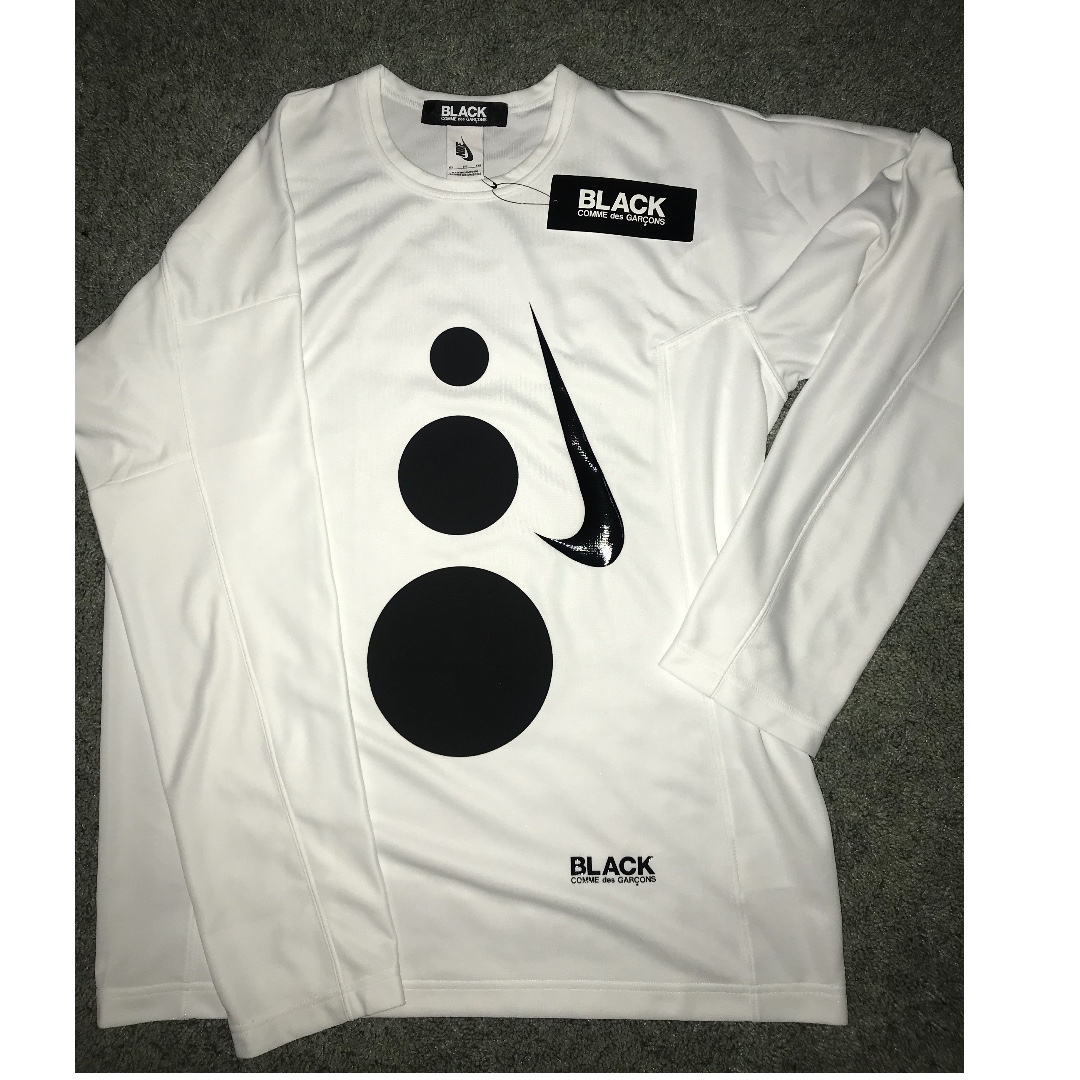 cdg black nike t shirt