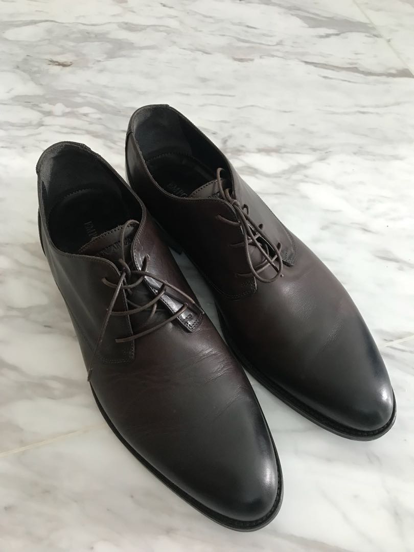 Dark Brown Emporio Armani dress shoes 