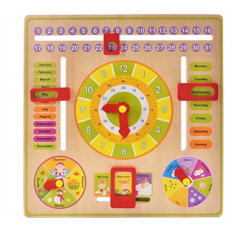 Early Education Multifunction Cognitive Calendar Clock, Hobbies & Toys ...