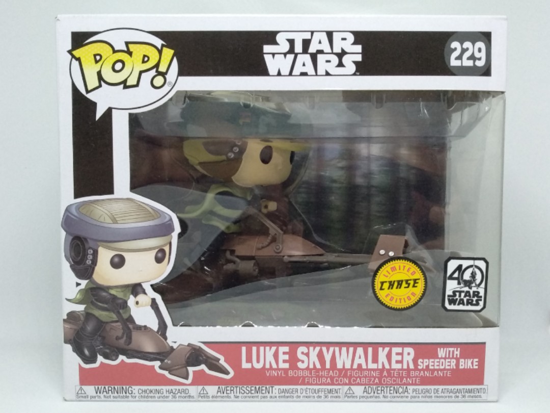 luke skywalker on speeder bike pop