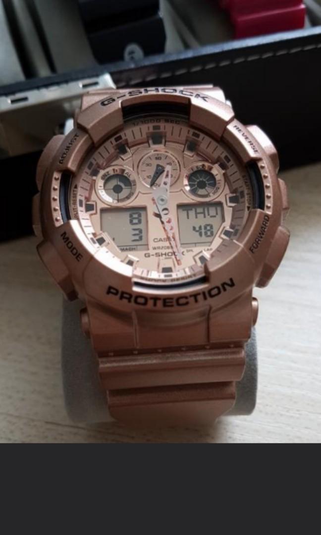 G shock GA 100 GD rose gold