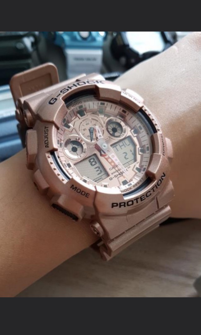 G shock GA 100 GD rose gold