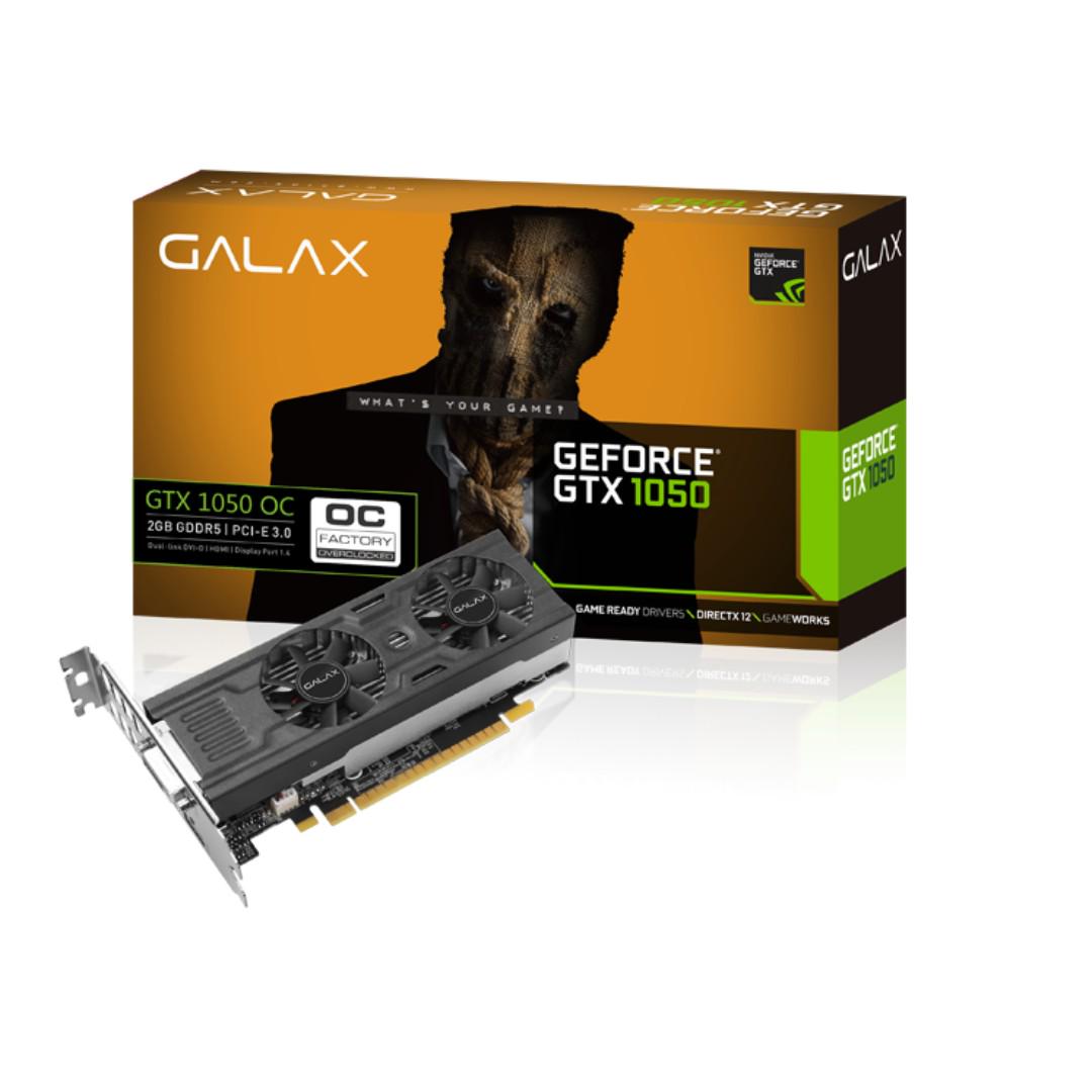 Galax Nvidia GTX 1050 OC 2GB LP (Low Profile), Computers & Tech, Parts ...