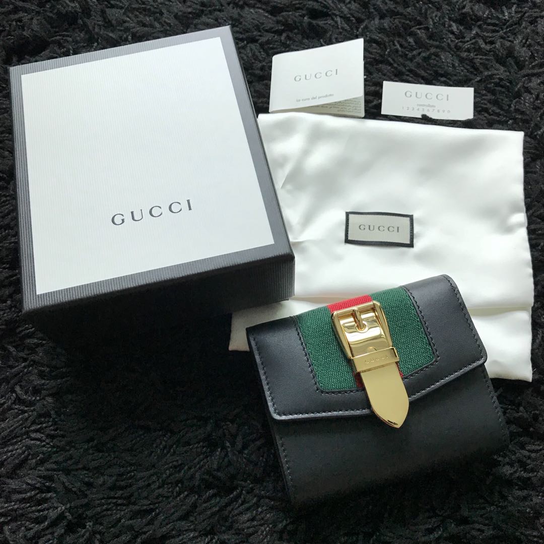 GUCCI SYLVIE LEATHER WALLET, Luxury, Bags & Wallets on Carousell