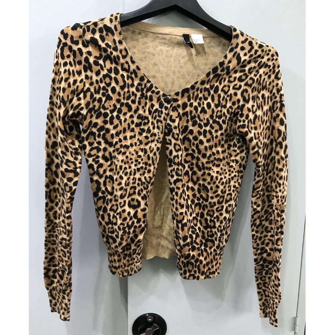 leopard cardigan short