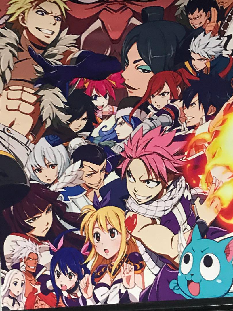 Japanese Anime Fairy Tail Family Scroll Painting Canvas Poster
